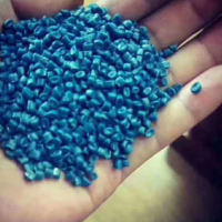 供應藍色HDPE再生料 藍色低壓顆粒